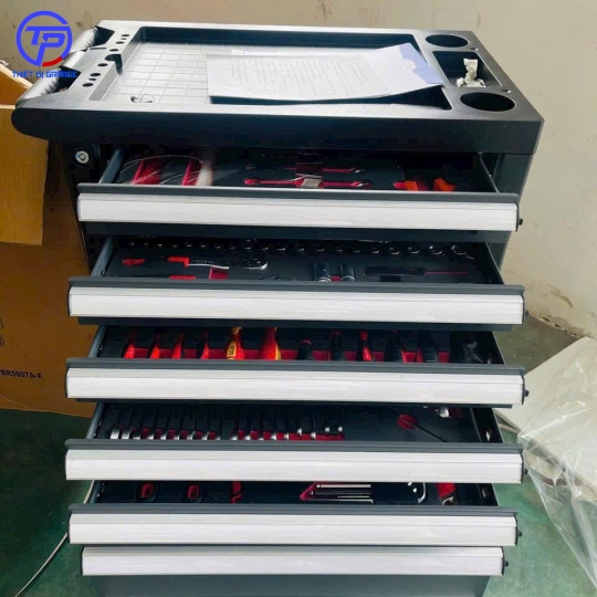 Tủ dụng cụ 217 chi tiết, có khay EVA cho xe điện