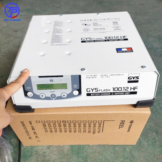Thiết bị nạp ắc quy GYSFLASH 100-12 HF (phục hồi ắc quy xả, chống đảo cực...)